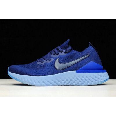 Nike Erkek Epic React Flyknit 2 Mavi / Indigo / Siyah Koşu Ayakkabısı Türkiye - XNQLNEIA